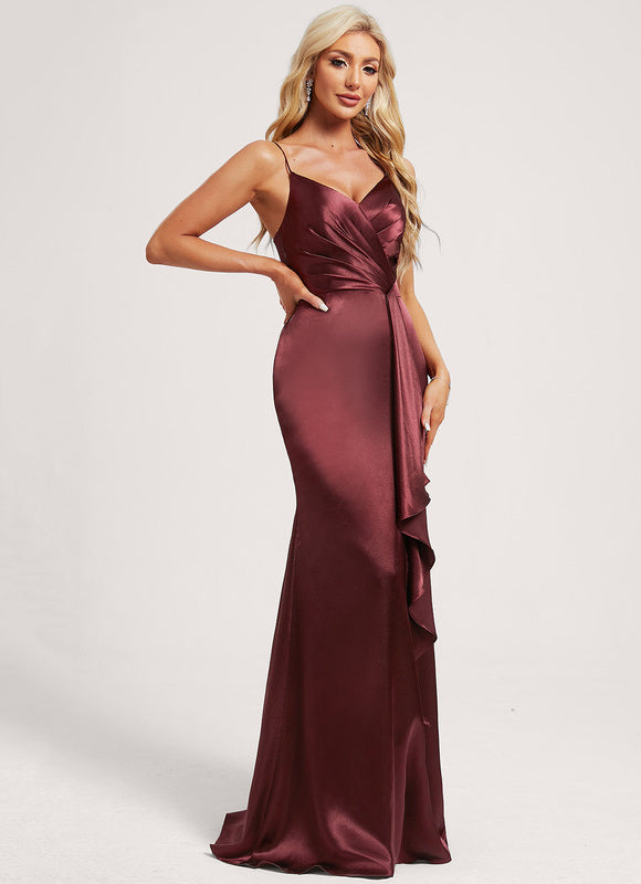Robe de Soirée Velours Rubis - gallery 2