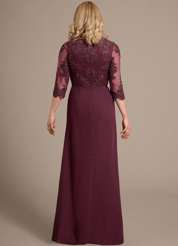 Robe de Soirée Élegante Prune - gallery 5
