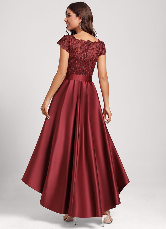 Robe de Soirée Rouge Satin Élégant - gallery 1