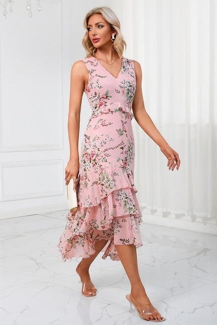 Robe de Soirée Florale Marine - gallery 9