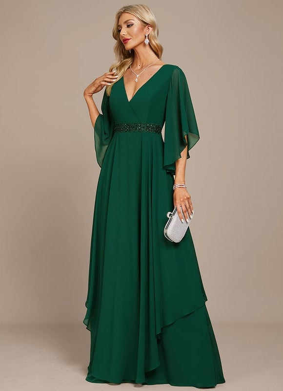 Robe de Soirée Émeraude Flottante - gallery 2