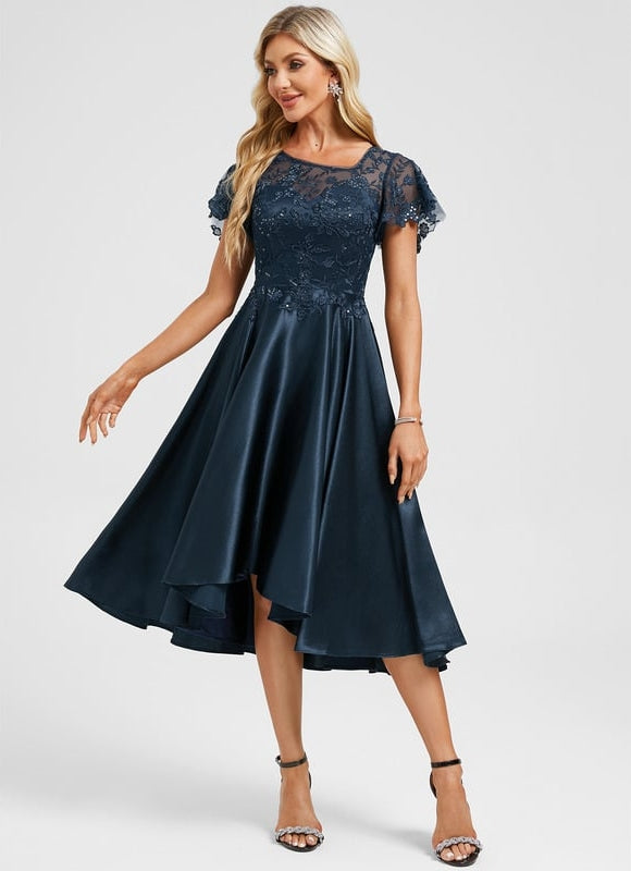 Robe de Soirée Étoilée Marine - gallery 4