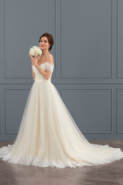 Robe de Soirée Élégance Tulle Naturel - gallery 3