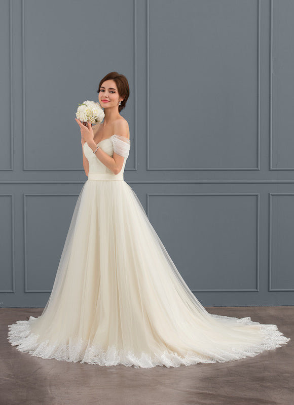 Robe de Soirée Élégance Tulle Naturel - gallery 3