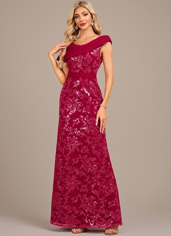 Robe de Soirée Rouge Floral Chic - gallery 2