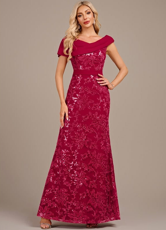 Robe de Soirée Rouge Floral Chic - gallery 3