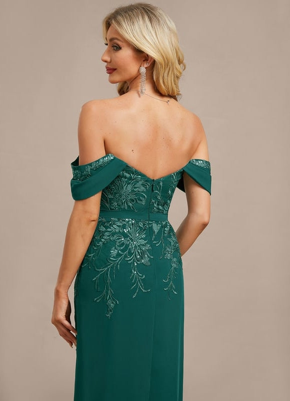 Robe de Soirée Émeraude Brodée - gallery 6
