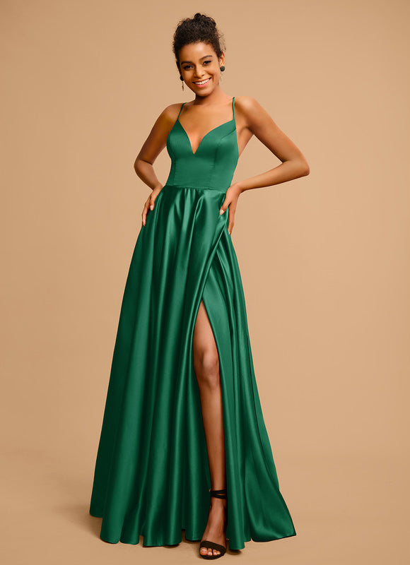 Robe de Soirée Satin Éclairée