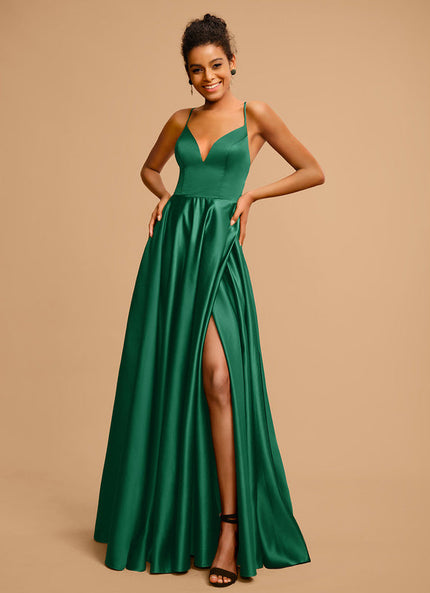 Robe de Soirée Satin Éclairée