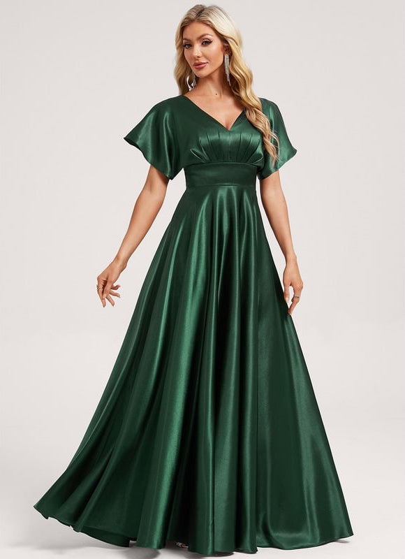 Robe de Soirée Dorée Fluide