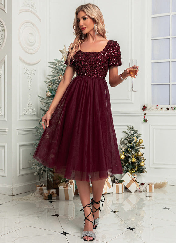 Robe de Soirée Bordeaux Éclat - gallery 3