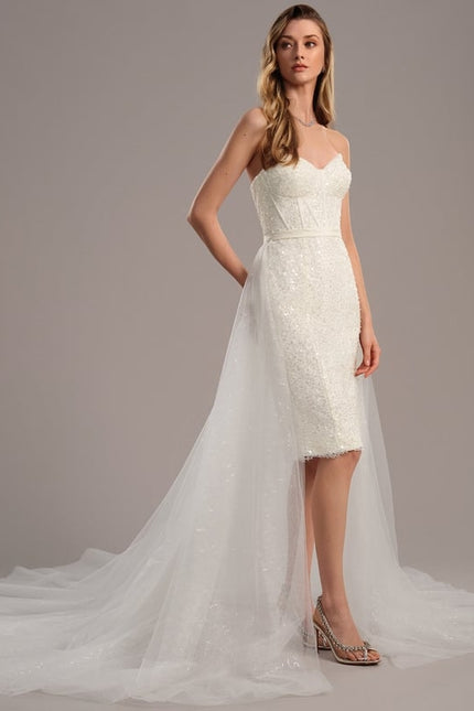 Robe de Soirée Étoilée Satinée