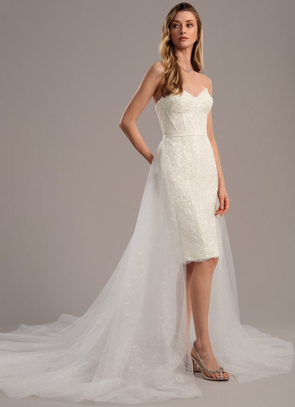 Robe de Soirée Étoilée Satinée