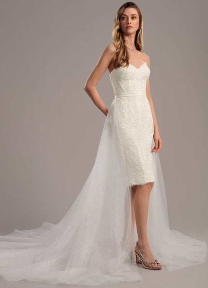 Robe de Soirée Étoilée Satinée