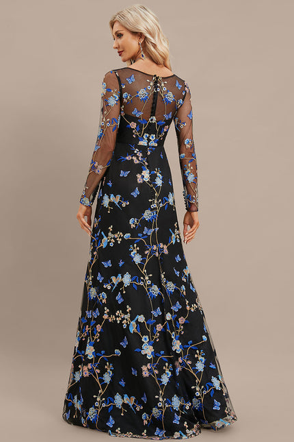 Robe de Soirée Floral Noir Chic - gallery 6