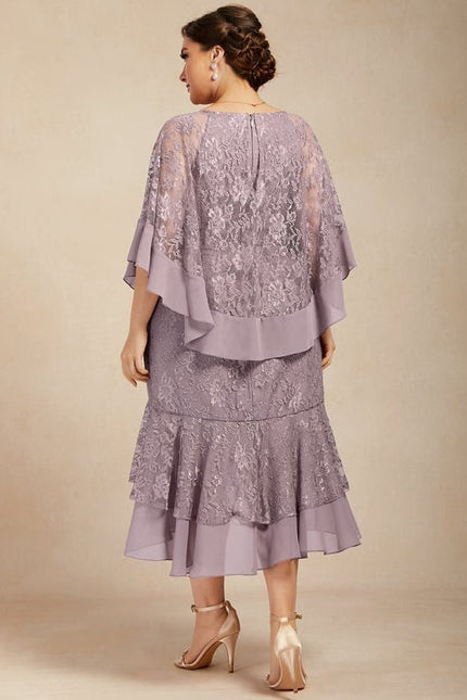 Robe de Soirée Velours Lavande - gallery 7