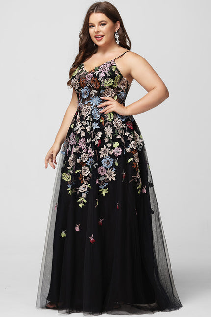 Robe de Soirée Éclat Floral Noir - gallery 8