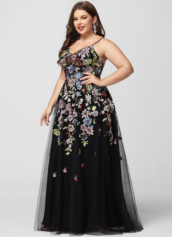 Robe de Soirée Éclat Floral Noir - gallery 8