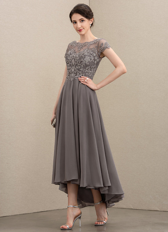 Robe de Soirée Élégance Grise Satinée - gallery 4