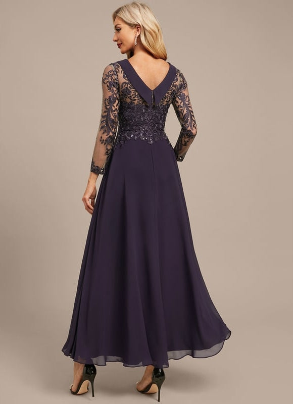 Robe de Soirée Chic Illusion Mousseline - gallery 6