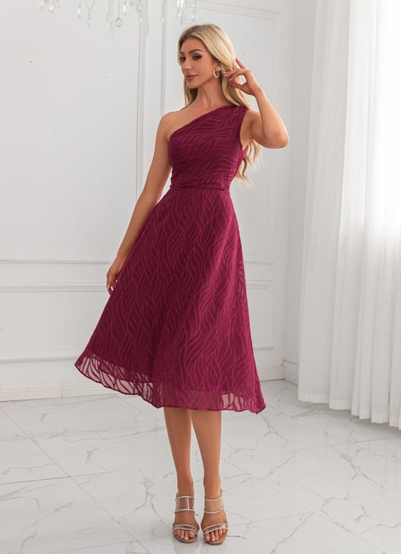 Robe de Soirée Trapèze Bordeaux - gallery 4