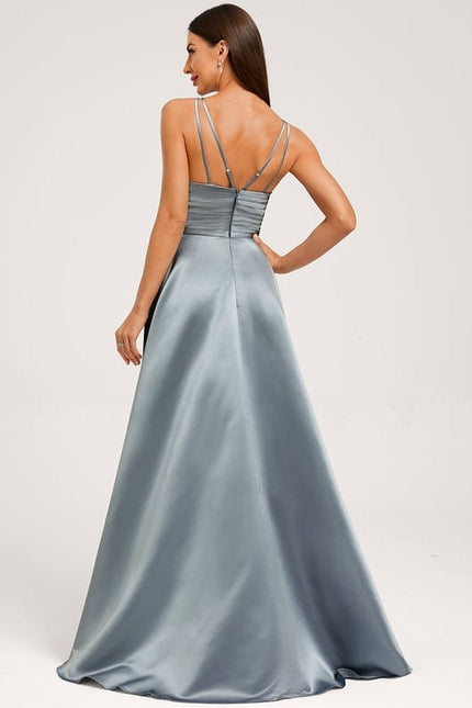 Robe de Soirée Satin Aquatique - gallery 3