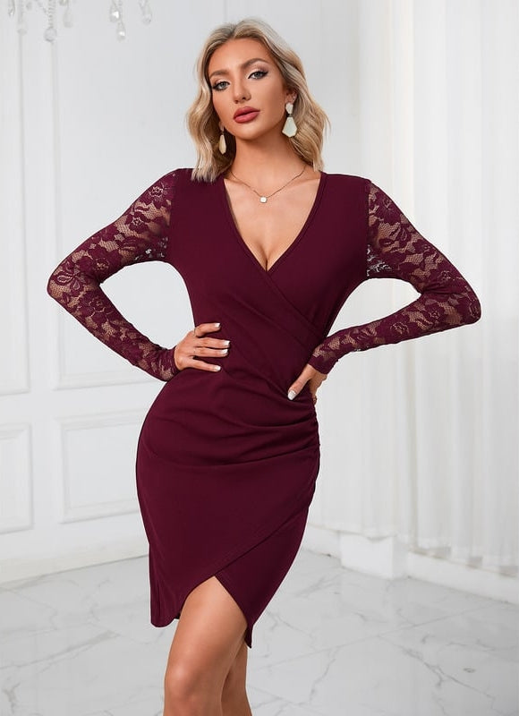 Robe De Soirée Moulante Manche Longue - gallery 2