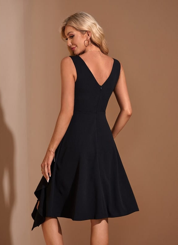 Robe de Soirée Noire Fluide - gallery 1