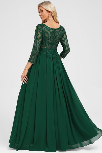 Robe de Soirée Émeraude Fluide - gallery 3