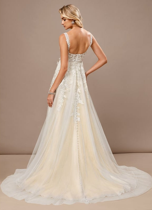 Robe de Soirée Tulle Écrue - gallery 5