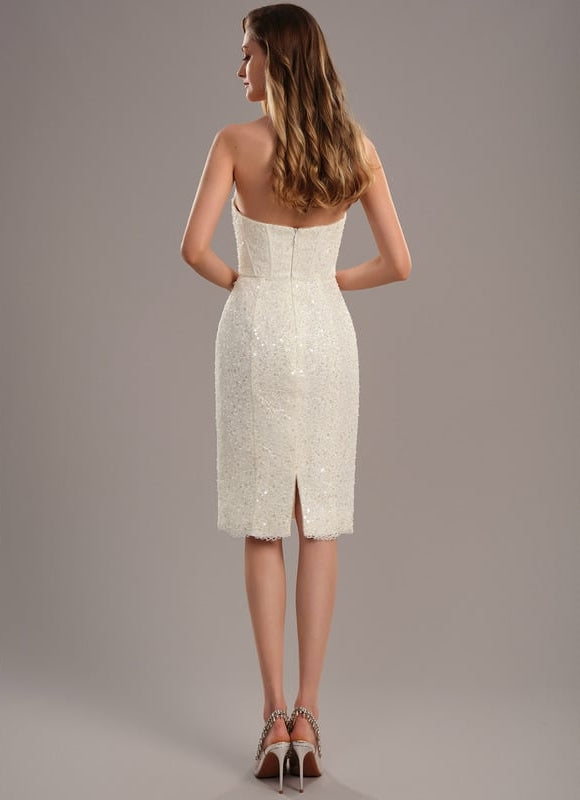 Robe de Soirée Étoilée Satinée - gallery 5