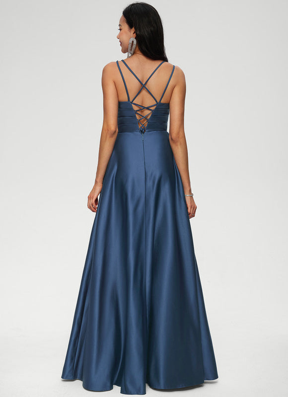 Robe de Soirée Satin Éclairée