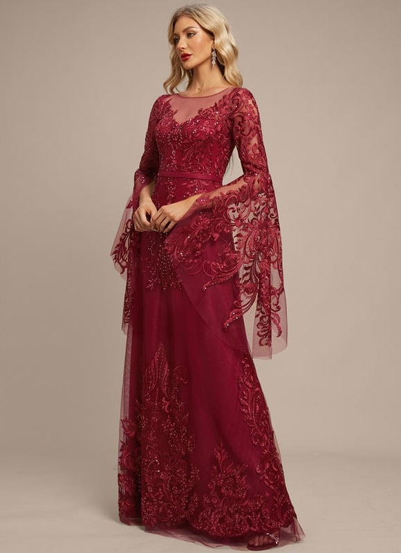 Robe de Soirée Bordeaux Enchantée - gallery 1