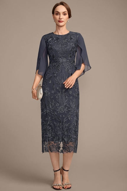 Robe de Soirée Élégance Marine Floral - gallery 2