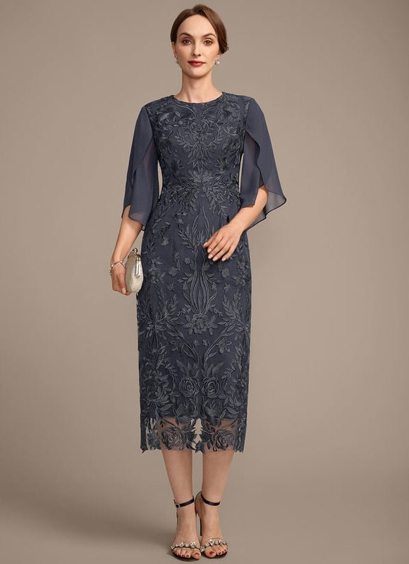 Robe de Soirée Élégance Marine Floral - gallery 2