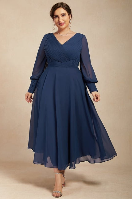 Robe De Soirée Grande Taille Mousseline - gallery 7