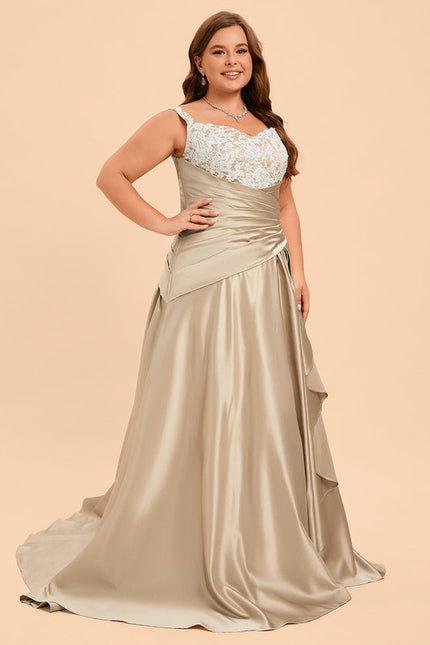 Robe de Soirée Satin Éclat Doré - gallery 6