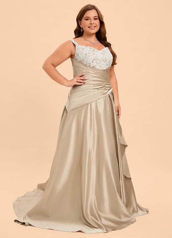 Robe de Soirée Satin Éclat Doré - gallery 6