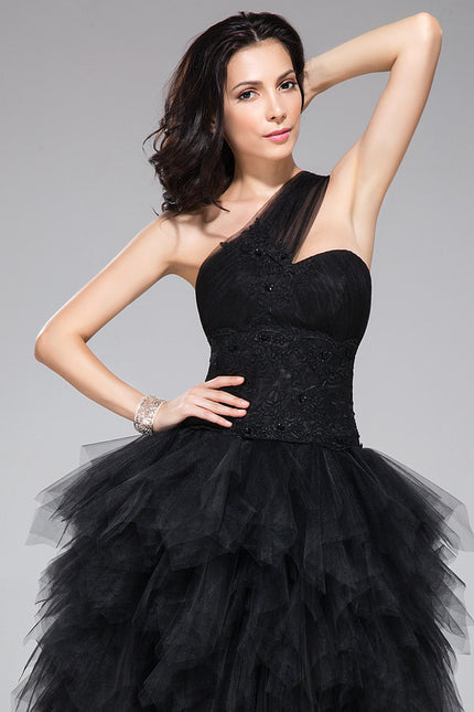 Robe de Soirée Élégance Tulle Noir - gallery 6
