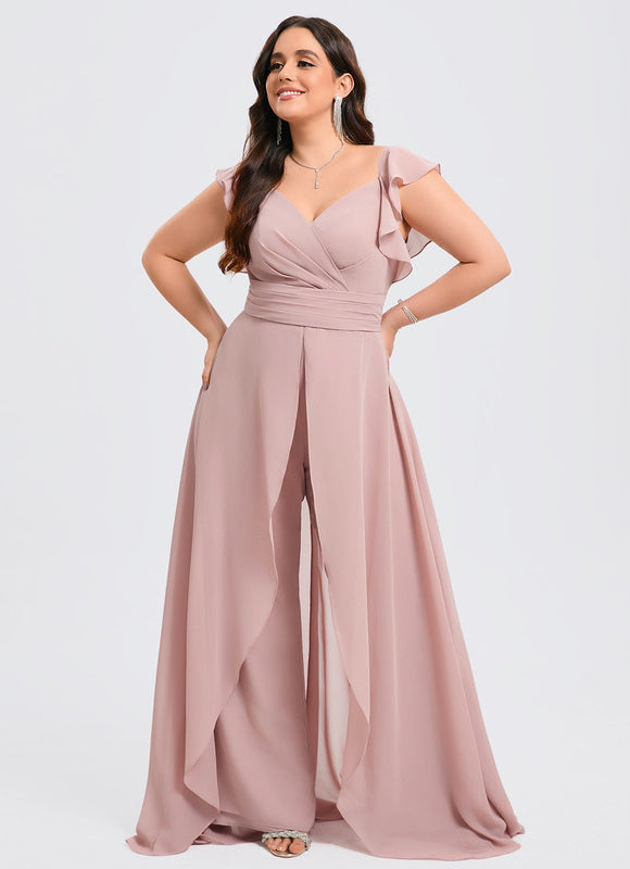Robe Longue De Soirée Rose - gallery 6