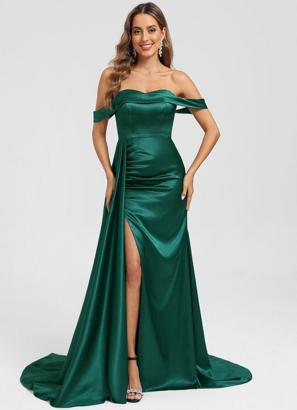 Robe De Soirée Épaule Asymétrique - gallery 1