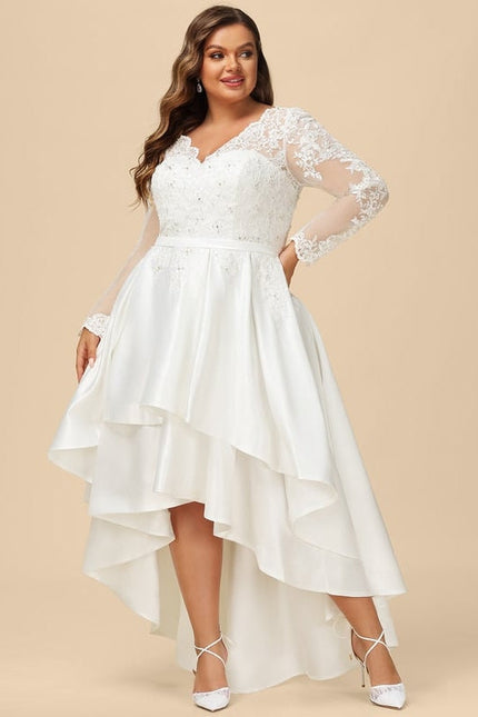 Robe de Soirée Élévée Satinée - gallery 7