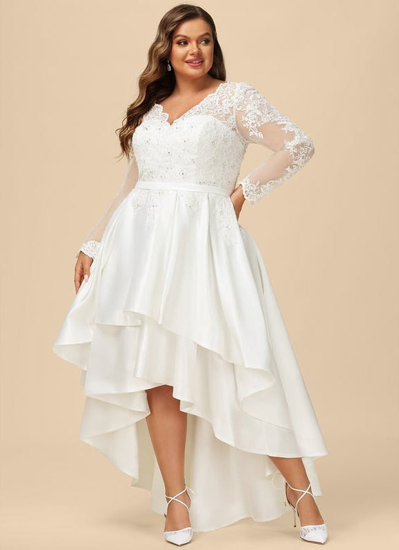 Robe de Soirée Élévée Satinée - gallery 7