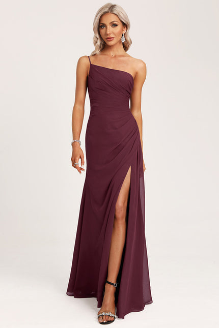 Robe de Soirée Asymétrique Fluide