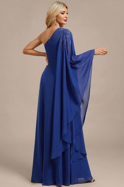 Robe de Soirée Asymétrique Cobalt - gallery 6