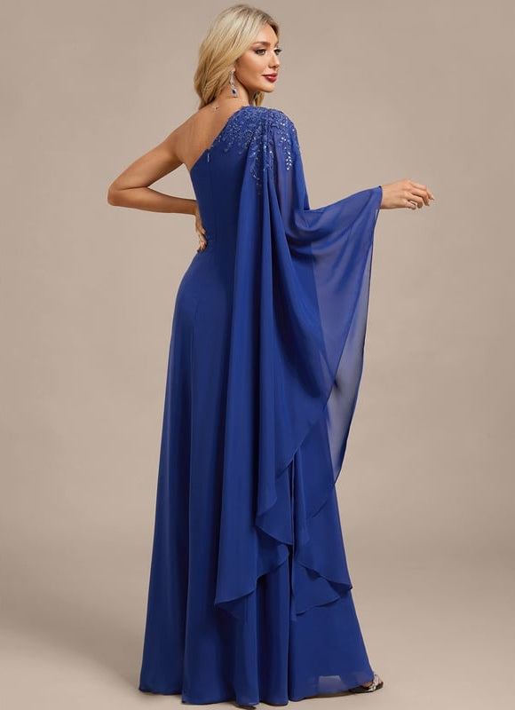 Robe de Soirée Asymétrique Cobalt - gallery 6