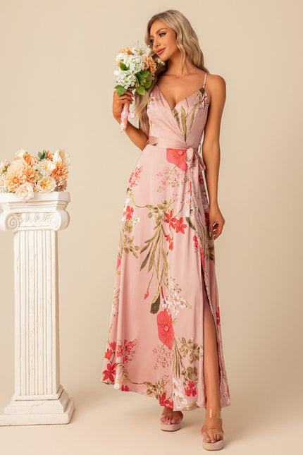 Robe de Soirée Floral Satinée