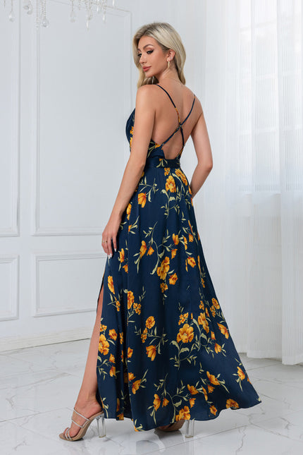 Robe de Soirée Floral Satinée - gallery 9