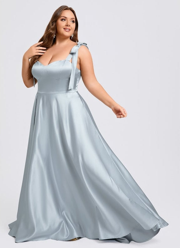Robe de Soirée Lueur Céleste Satinée - gallery 9