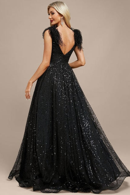 Robe De Soirée Noire Dentelle - gallery 7